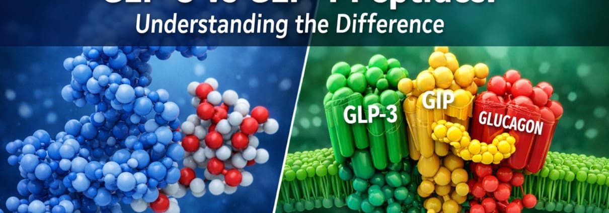 difference between glp-3 and glp-1 peptides