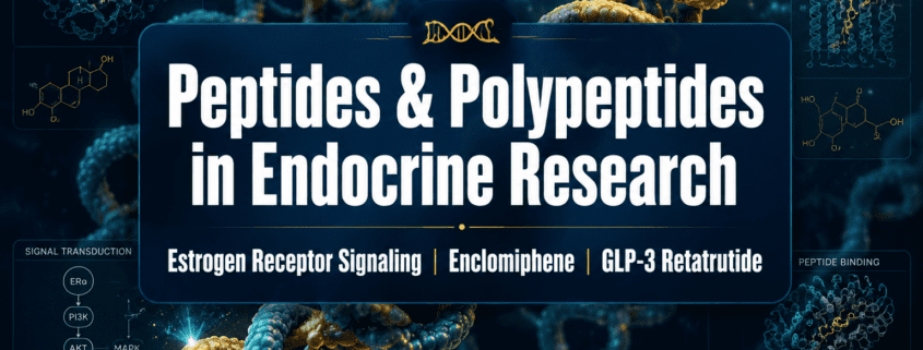 Peptides and Polypeptides in Endocrine Research: Linking Estrogen Receptor Signaling to Enclomiphene and GLP-3 Retatrutide Models