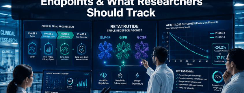 Retatrutide Clinical Trials Explained: Phase 2 to Phase 3 Outcomes, Endpoints, and What Researchers Should Track