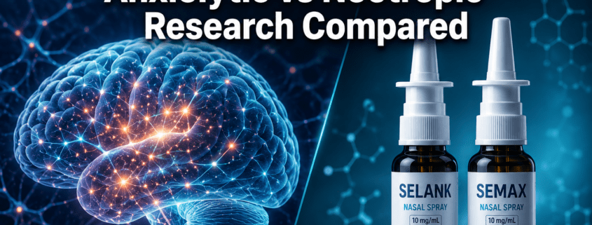 Selank and Semax Nasal Spray: Comparative Research on Anxiolytic and Nootropic Effects