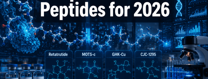 Top Research Peptides for 2026: How GLP-3 Retatrutide, MOTS-c, GHK-Cu, and CJC-1295 Fit Into Current Lab Interest