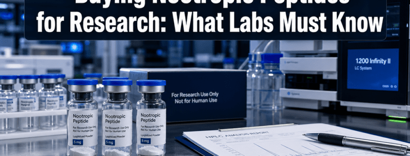 Where to Buy Nootropic Peptides Like Semax and Selank for Research: What Labs Should Look For in a Supplier